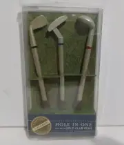 Hole-In-One Golf Club Pens Set o 3 Passport Stationery Collection Black Blue Red
