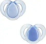 Tommee Tippee Nighttime soother, 18-36 months, 2 pack of glow in the dark soothers with reusable steriliser pod, Assorted Colours