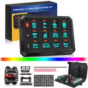 RGB 12Gang Switch Panel ON/OFF LED Light Bar Electronic Relay System Marine Boat (for: Jeep)