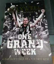 Nick Maxwell (Collingwood FC) signed book-cover : One Grand Week. 2010 Premiers