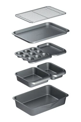 NEW Mastercraft Smart Space Stacking Nonstick Bakeware 7 Piece Set, FREE POSTAGE