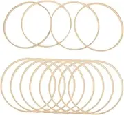 Amosfun 12pcs Bamboo Dream Catcher Rings Smooth Craft Hoops for DIY Handcraft Projects for Wreaths Wind Chimes and Mandalas