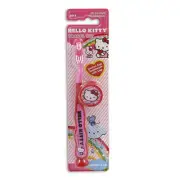2 Hello Kitty Child Suction Cup Bottom Toothbrushes + Travel Cap Soft Bristles