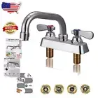 Professional 2-Handle Chrome Brass Sink Faucet with Adjustable Swivel Spout