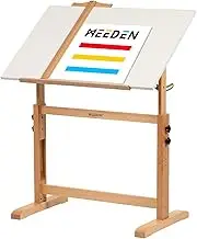 MEEDEN White Adjustable Drafting Table: 35.5" x 23.5" Art Drawing Desk with Height Adjustment - Solid Beech Wood Craft Painting Table - Large Tilting Table for Adults Artists Wrtiting Working