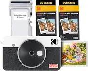 [Kodak] Mini Shot 2 Retro Instant Camera with Cartridge Bundle, White