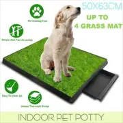 Pet Potty Indoor Dog Training Portable Toilet Large Loo Pad Tray 1-4 Grass Mat