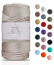 Polyester Macrame Cord 2mm x 125 Yards 375 feet 2mm Polypropylene Macrame Co...