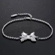 Solid 925 Sterling Silver Silver Ribbon Bracelet