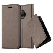Motorola MOTO G5 Case - Protective Case with Stand Function and Card Slot COFFEE BROWN