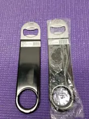 Professional Speed Bottle Opener w Black Vinyl Grip Bartender Tool-Lot of 10