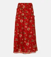 [SIR] SIR Reyes printed cotton and silk maxi skirt AU 10 multicoloured
