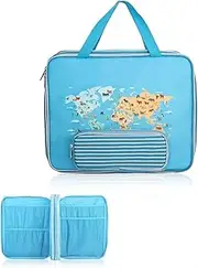 Bag for TipToi Books Plus Tiptoi Pen, Cable and Accessories, Space for up to 5-10 Starter Set Book for TipToi Protective Case Organiser, Children's Tablet and Edurino Figures (Blue), Blue