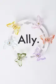 Multi 6 Pack Butterfly Claw Clips - Size ONE, Women's Hair Accessory