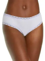 Natori Womens Bliss Cotton Girl Briefs XXL Frosted Purple