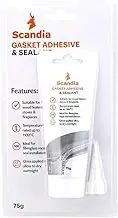 Scandia Gasket Adhesive and Sealant for fireplaces, 75g, High Temperature Rated to 1100°C, for Wood Heaters and Stoves fireplaces