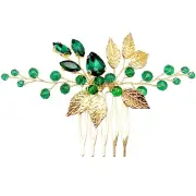 Emerald Green Crystal Hair Comb for Wedding Party
