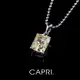 『CAPRI』精鍍白K金鑲CZ鑽 方塊項鍊《限量一個》 (6折)