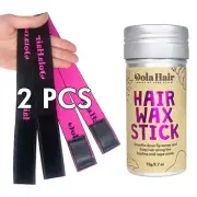Dolahair Hair Wax Stick with 2 Pcs Lace Melting Band, Wax Stick for Hair Wig, La
