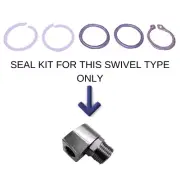 SEAL REPLACEMENT KIT for 90° Hose Reel Swivel 5000PSI as shown. SEALS ONLY