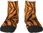 [JBYJBX] Tiger Striped Pattern Print Adult Socks Womens Mens Workout Thermal Cozy All-Season Gift Holiday Articles Use