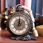 Skeleton Hand & Pocket Watch Clock Gothic Ornament Nemesis Now New & Boxed 14cm