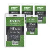 8TEN Full Chisel Chainsaw Chain 42 Inch .063 .404 123DL 5 Pack