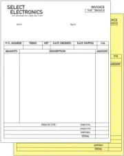 Custom Printed 2-Part Carbonless Sets, 8.5" x 11", black ink, 1-side, NCR Forms
