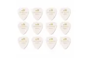 12 x Jim Dunlop Genuine Celluloid White Classic Medium Gauge Guitar Picks *NEW*