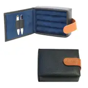 Real Leather Cufflink Wallet - Black