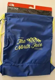 THE NORTH FACE NEON SAFETY Blue SACK PACK BRAND NEW Zipper Pocket on side