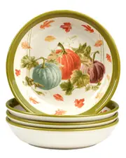 Certified International Autumn Harvest Set of 4 Soup Bowl