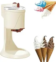 Home Soft Ice Cream Machine, 1000ML Semi-Automatic Countertop Maker for Sorbet, Fruit Treats, Frozen Desserts