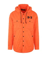logo-patch quilted jacket S,XL,XS,L,M Orange