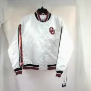 Starter Authenticated Oklahoma Sooners Women's Varsity Jacket White Size M