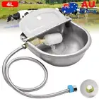 4L Auto Stainless Float Valve Water Trough Bowl Waterer Drinking Horse Sheep Dog