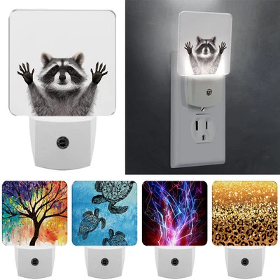 US Plug-in LED Night Light Lamp Auto Dusk to Dawn Sensor Lamp for Bedroom