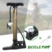 Aluminum Bicycle Bike Tyre Tire Air Inflator Pump Manometer With Pressure Gauge