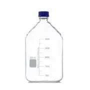 5L Glass Reagent Media Storage Bottle GL45 Blue Screw Cap Borosilicate Glass