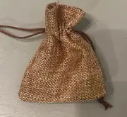 85 Mini Burlap Bags -Jute Drawstring 2" x 3" Small Sack Favor Bag 2x3