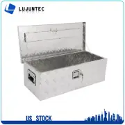 30" Trailer Tool Box Aluminum Utility Storage Tool Box Silver For Pick Up Truck