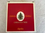 NEW Beautiful Spode Christmas Tree Highball Glasses Set of 4 with Gold Trim NIB