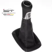 Leather ICT gear shift knob gaiter boot for Toyota Aygo stitch silver B81