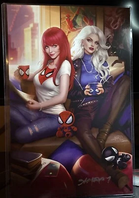 ASM MARY JANE AND BLACK CAT 11X17 ARIEL DIAZ SIGNED PRINT!