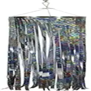 9052 Silver Holographic Mylar Windsock