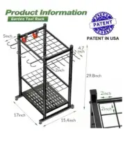 Garden Tool Organizer Storage Hooks Yard Tower Rack Organization up to Garage