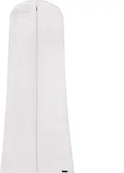 [Aymorder] 60*183CM Bridal Wedding Gown Dress Garment Bag with Durable Zipper & Clear Pocket, Extra Large Wedding Dress Bridal Gown Garment Breathable Cover Storage Bag, Dust Proof Garment Storage Bags (White)