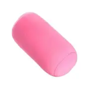 Cylindrical Pillow Built-in Foam Particles Microbead Roll Pillow Stuffed Sofa Cushion Bedroom Sleep Throw Pillow Neck Head Back Support Rest pink