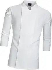 [UxicRuya] Chef's Coat, Lightweight Chef's Clothing for Men And Women, Waiter's Clothing, Chef's Jacket