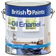 British Paints 4L White Gloss Enamel Paint